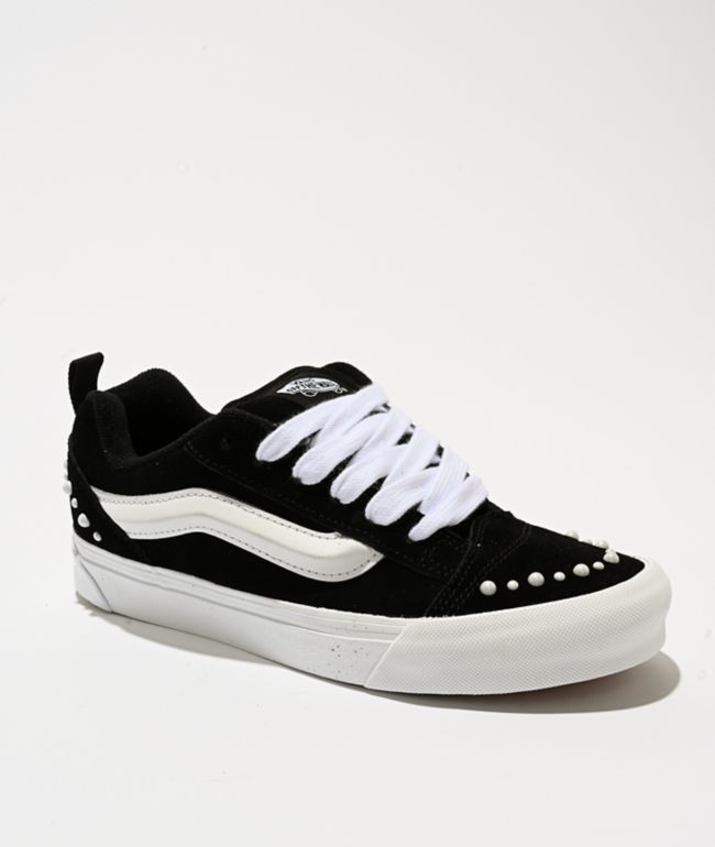 Vans Knu Skool Pearls Black & White Skate Shoes - Vans