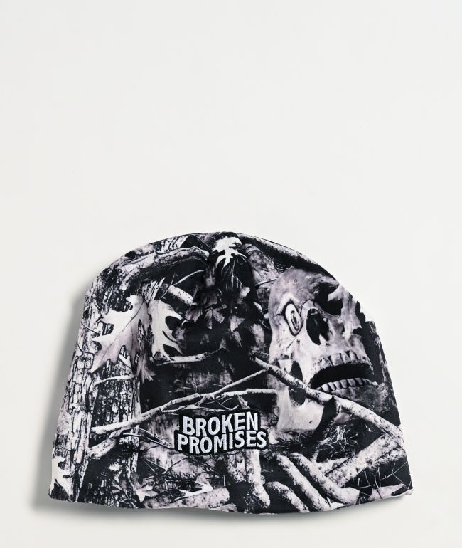 Broken Promises Cremation Grey Camo Skully Beanie - Broken Promises
