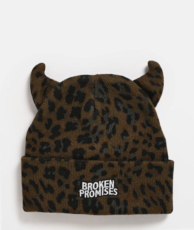 Broken Promises Horn Forest Green Beanie | Zumiez