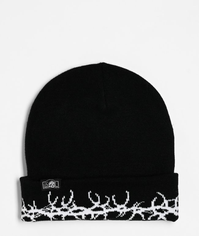 Lurking Class by Sketchy Tank Thorny Cuff Black Beanie - Lurking Class by Sketchy Tank