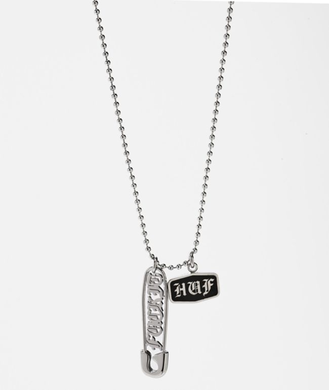 HUF Old English 22" Silver Chain Necklace - HUF