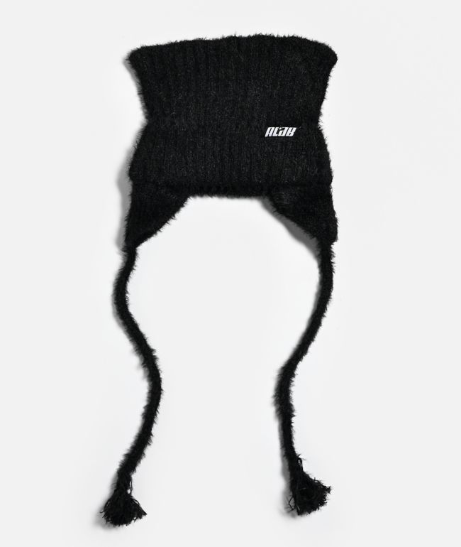 A.LAB Opalina Black Cat Flap Beanie - A.LAB