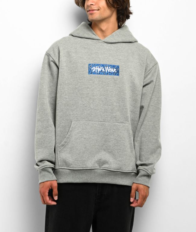 Shaka Wear Paisley Grey & Blue Hoodie