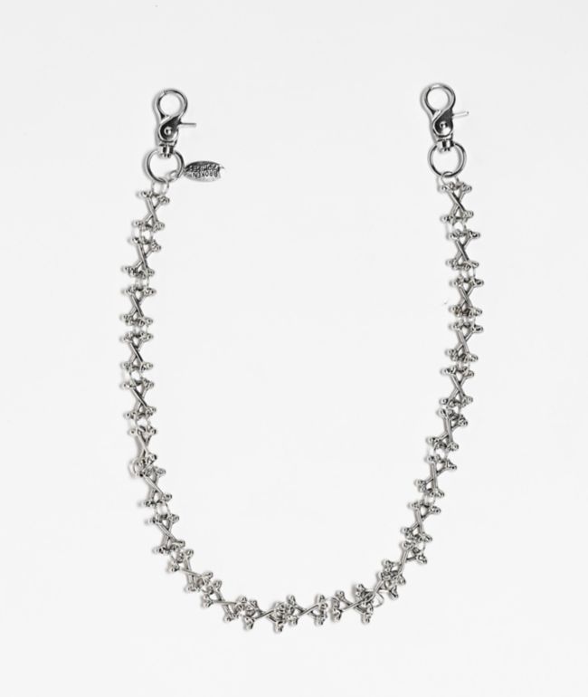 Broken Promises Bones Silver Pocket Chain - Broken Promises