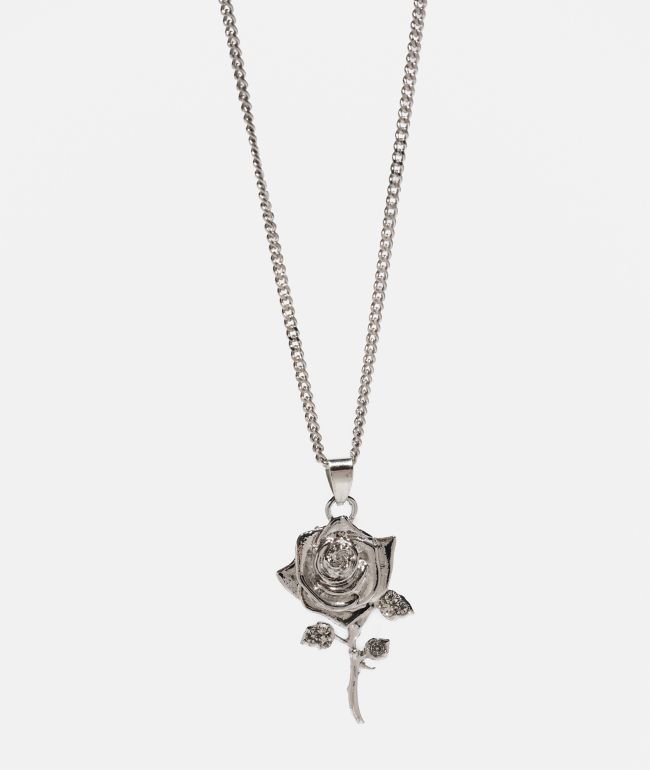 Broken Promises Thornless Bling 22" Silver Necklace - Broken Promises
