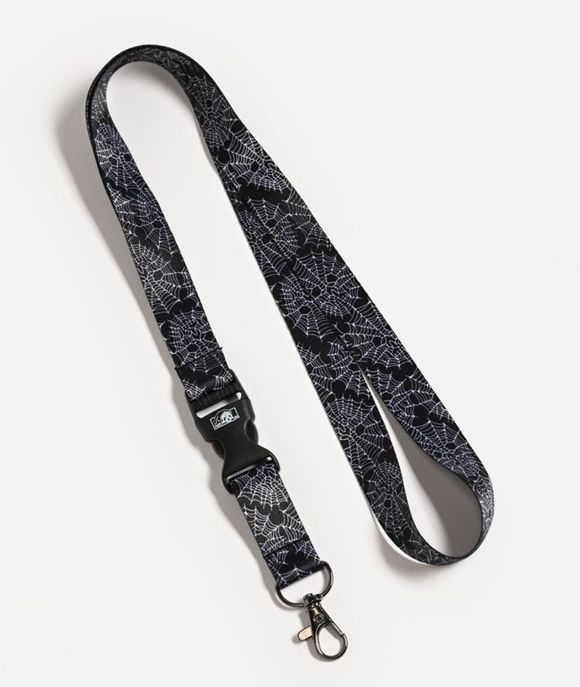 Lurking Class by Sketchy Tank Webskull Black Lanyard - Lurking Class by Sketchy Tank
