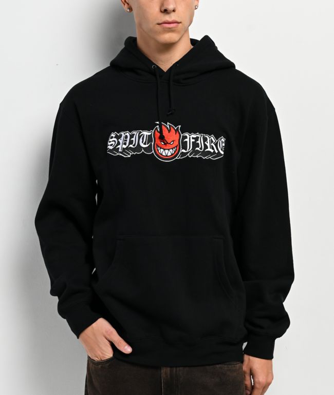 Spitfire Old E Drop Bighead Black Hoodie - Spitfire