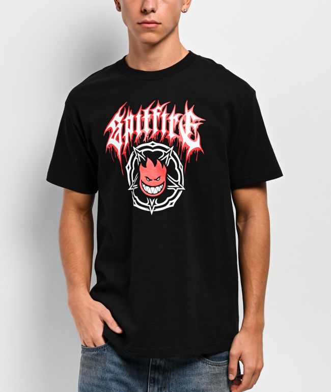 Spitfire Pentagram Drip Black T-Shirt - Spitfire