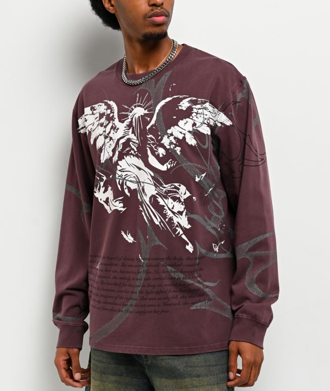 Vitriol Forsaken Maroon Long Sleeve T-Shirt - Vitriol