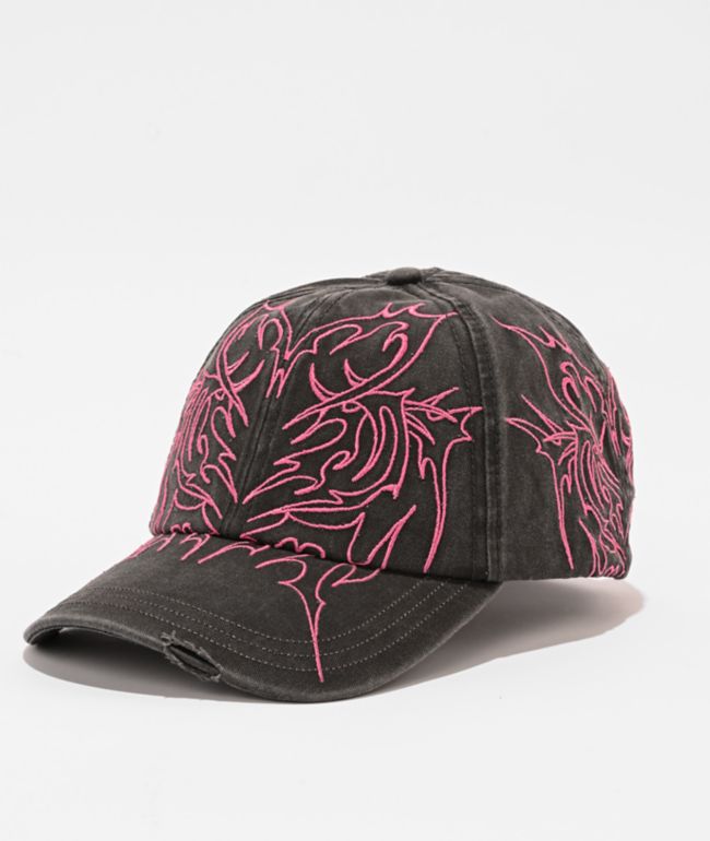 Vitriol Cyberfly Black Wash Strapback Hat - Vitriol