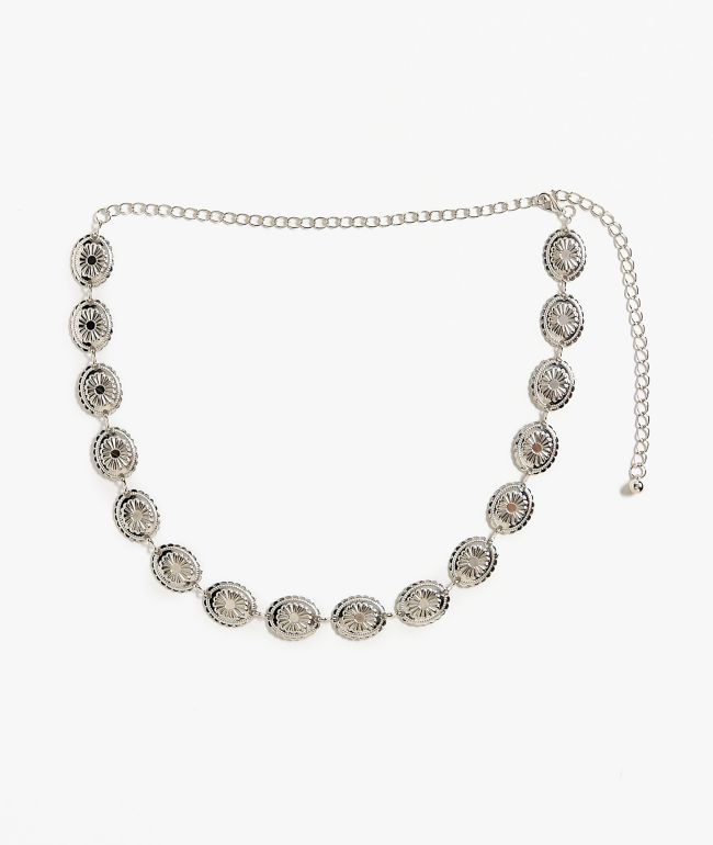 Ella Shea Silver Medallion Chain Belt - Ella Shea