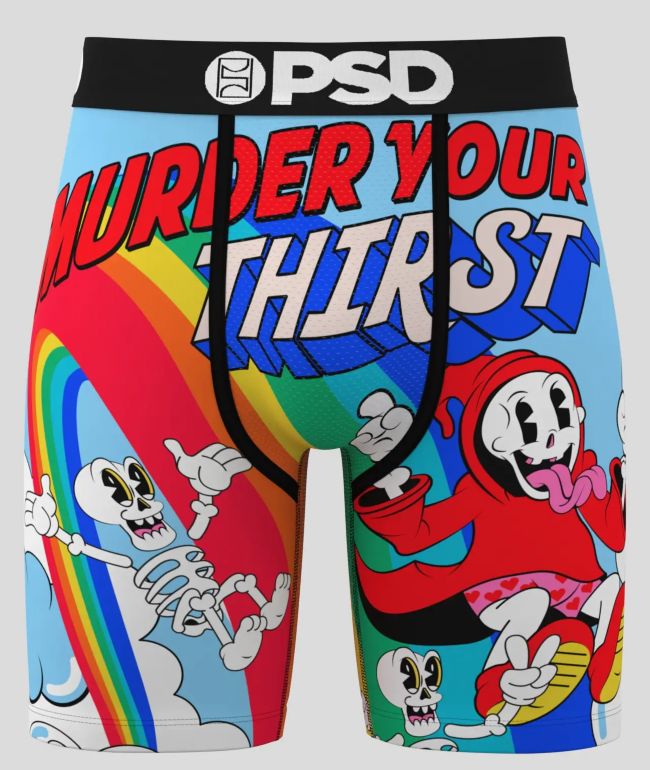 PSD x Liquid Death Reaping Rainbow Boxer Briefs - PSD Underwear