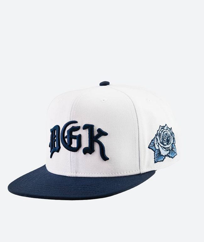 DGK Pray White & Navy Snapback Hat - DGK