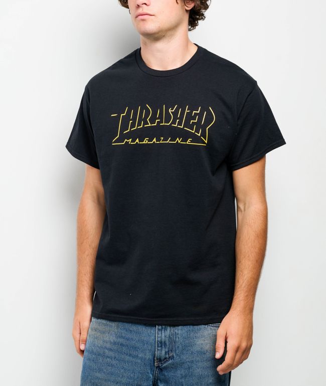 Thrasher Shadow Mag Black T-Shirt - Thrasher