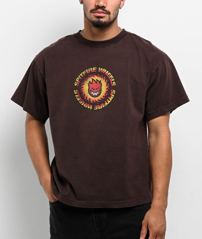 Spitfire OG Fire Ball Brown T-Shirt - Spitfire