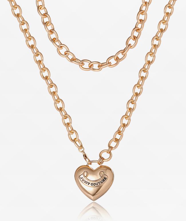 Juicy Couture Puff Heart Goldtone Necklace - Juicy Couture