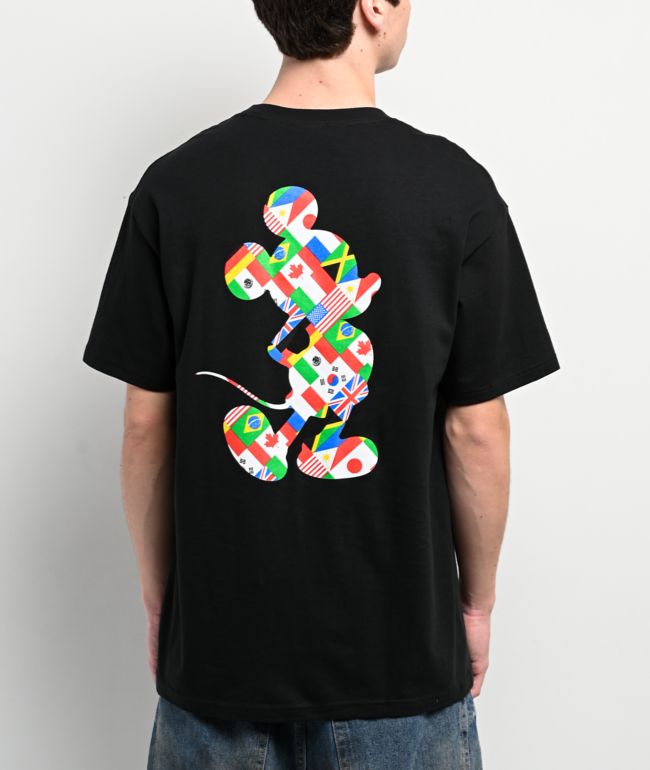 Disney x HUF Mickey Mouse Worldwide Tour Black T-Shirt - HUF