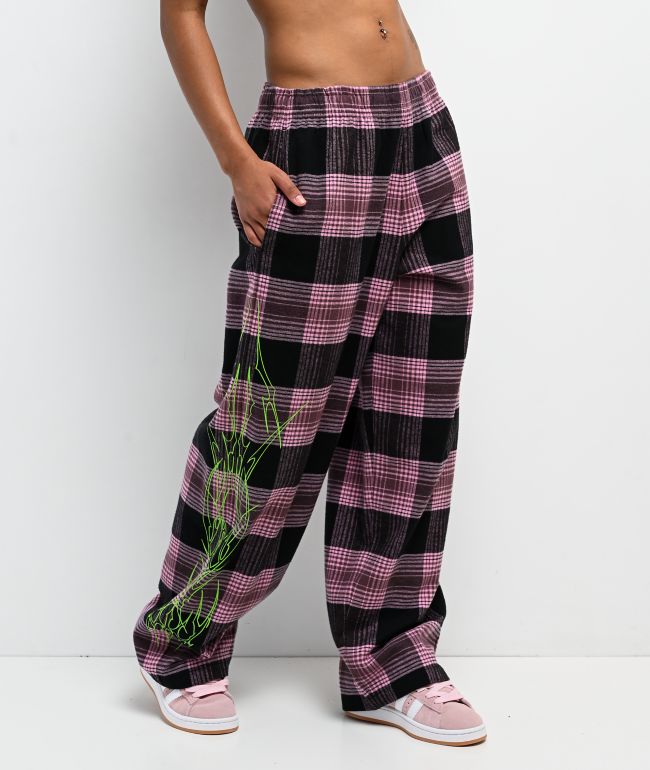 Vitriol Summoned Pink Plaid Lounge Pants