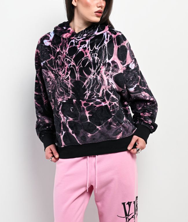 haluc❤ Ninth Hall Aven Dragon Black Sherpa Zip Hoodie | Zumiez