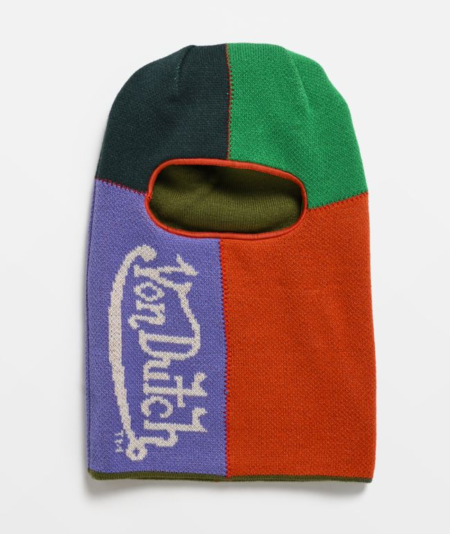 Von Dutch Quad Lilac, Orange & Green Balaclava - Von Dutch