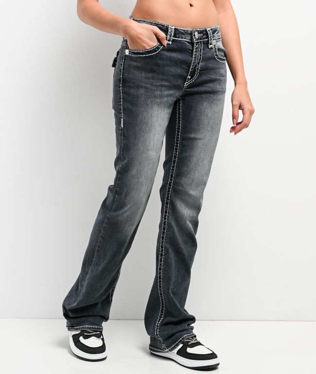 True Religion Becca Super T Blue Wash Mid Rise Bootcut Jeans - True Religion