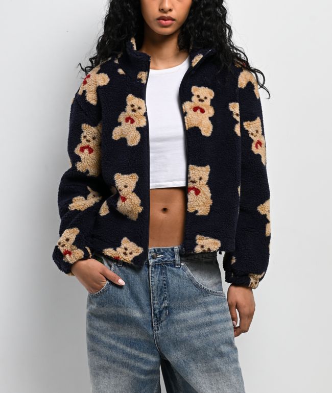 Stoosh Teddy Bear Sherpa Zip Jacket - STOOSH