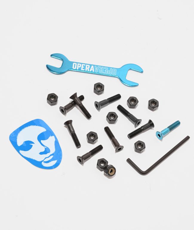 Opera Black & Blue 1" Skateboard Hardware - Opera Skateboards