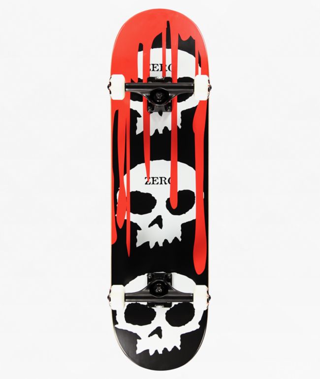 Zero 3 Blood Skull 8.5" Skateboard Complete - Zero