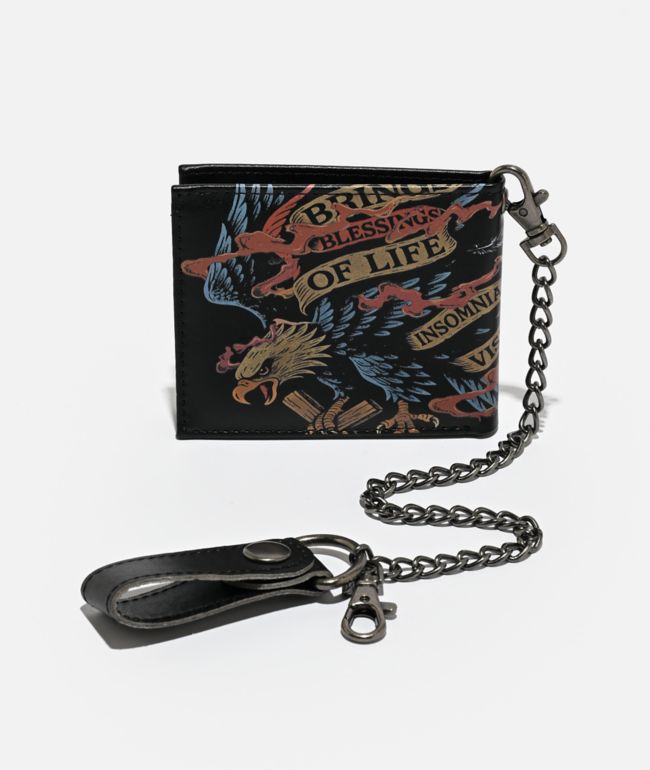 Insomnia Visuals Eagle Black Chain Wallet - Insomnia Visuals
