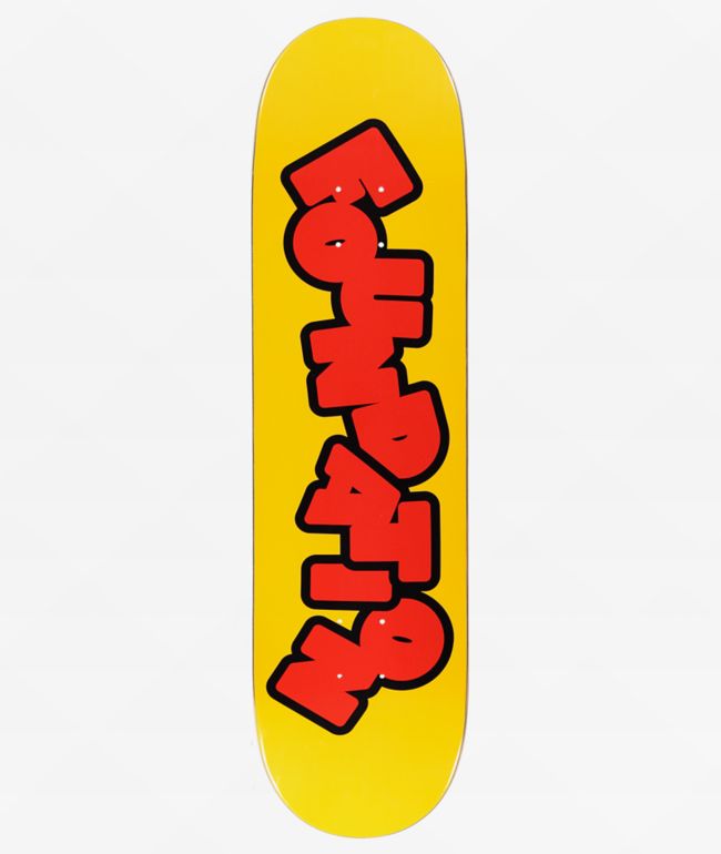 Foundation Block Mustard 8.25" Skateboard Deck - Foundation Skateboards