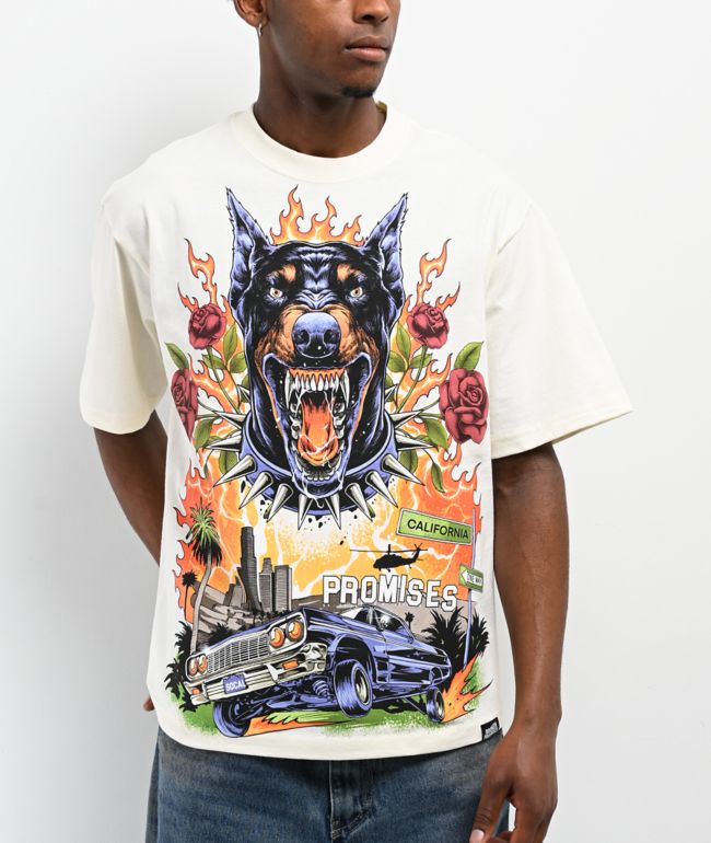 Broken Promises California La La Land Cream T-Shirt - Broken Promises