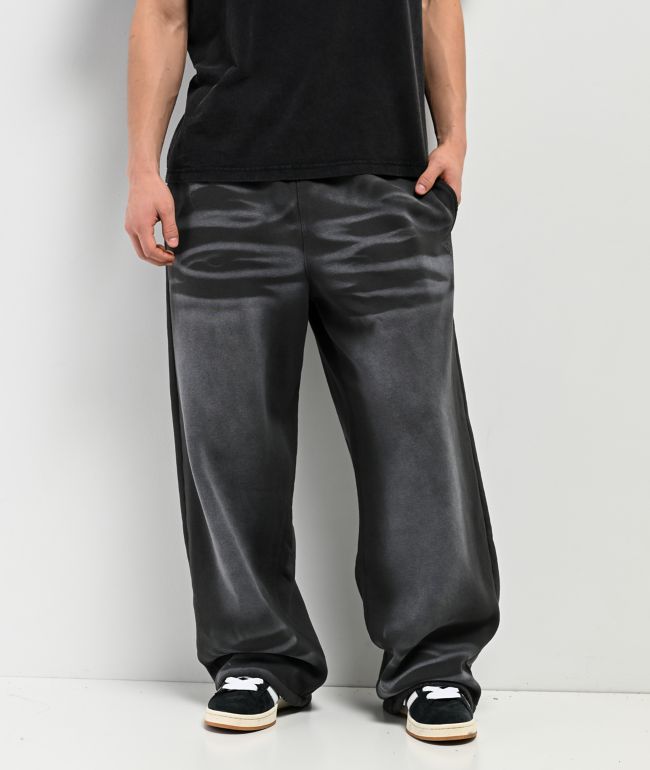 Ninth Hall Fundamentals Open Hem Grey Wash Baggy Sweatpants - Ninth Hall Fundamentals