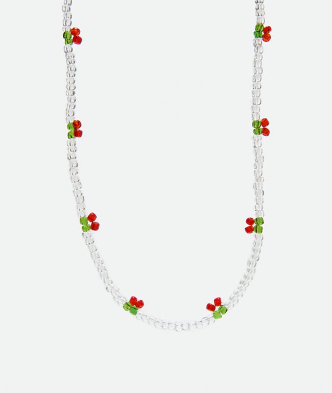 Color Trip Cherry Bead Choker Necklace - Color Trip
