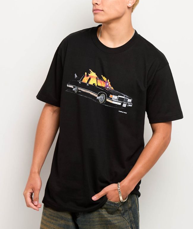 Purple Wax Highway To Hell Black T-Shirt - Purple Wax