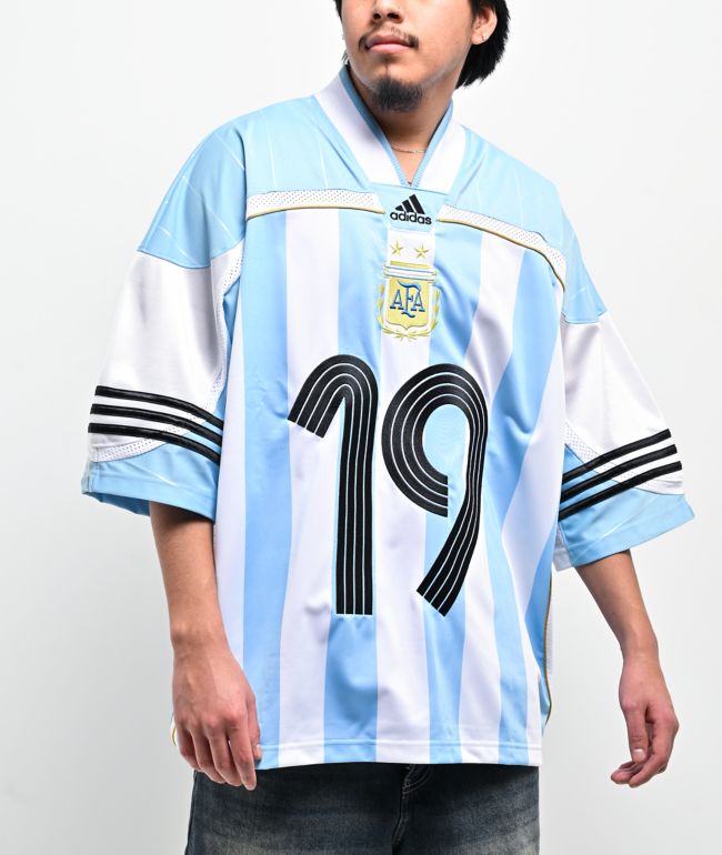 adidas Originals Bringbacks Remixed Argentina Blue Soccer Jersey - adidas