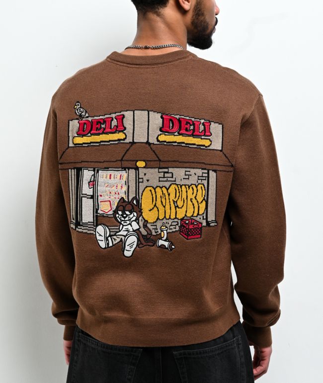 Empyre Sando Brown Crop Sweater - Empyre