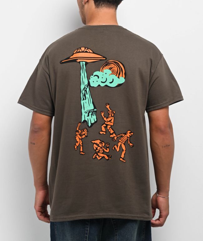 Portal Dimension UFO Dark Green T-Shirt - Portal Dimension