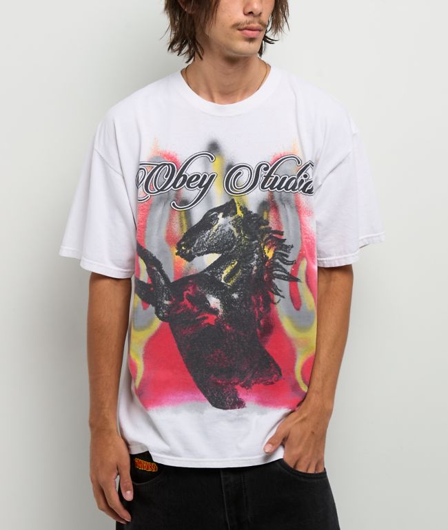 Obey Studio Horse White T-Shirt - Obey