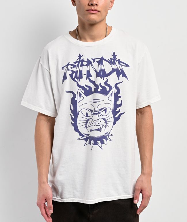 RIPNDIP The Happiest Cat White T-Shirt - RIPNDIP
