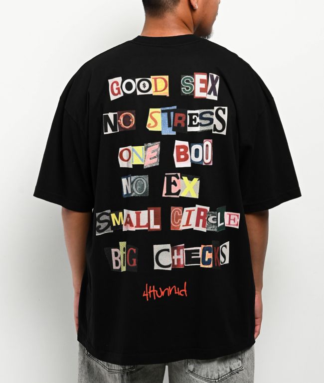 4Hunnid Sex Club Black T-Shirt - 4hunnid