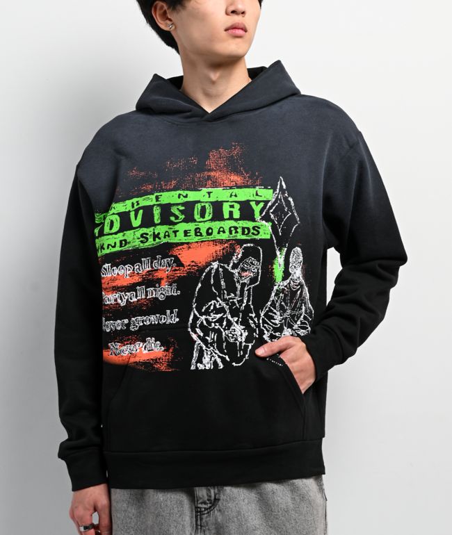 WKND Advisory Black Wash Hoodie - WKND Skateboards