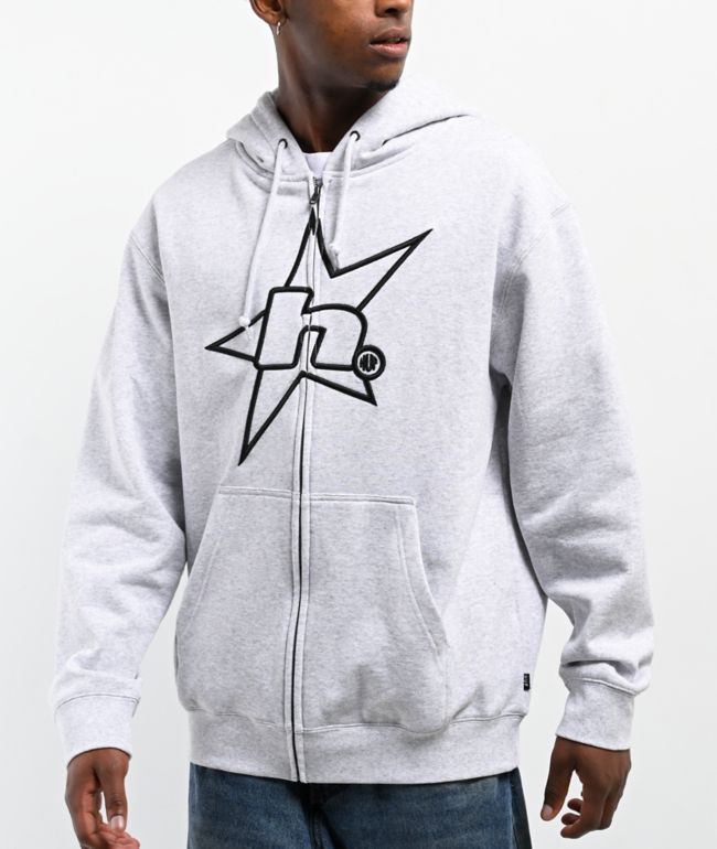 HUF Gleam Grey Zip Hoodie - HUF