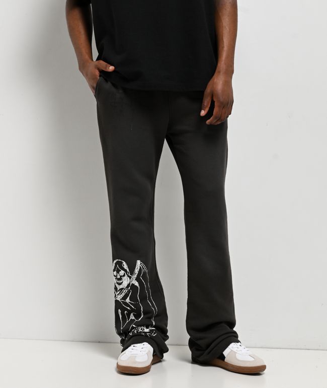 Ed Hardy Skeletons Sunfade Grey Sweatpants - Ed Hardy