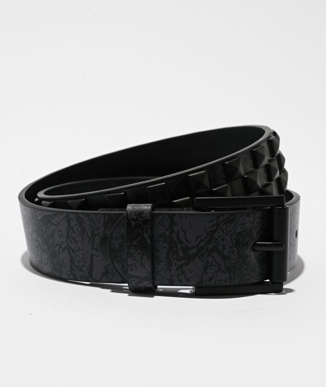 Lurking Class by Sketchy Tank Global Infestation Black & Grey Studded Belt - Lurking Class by Sketchy Tank