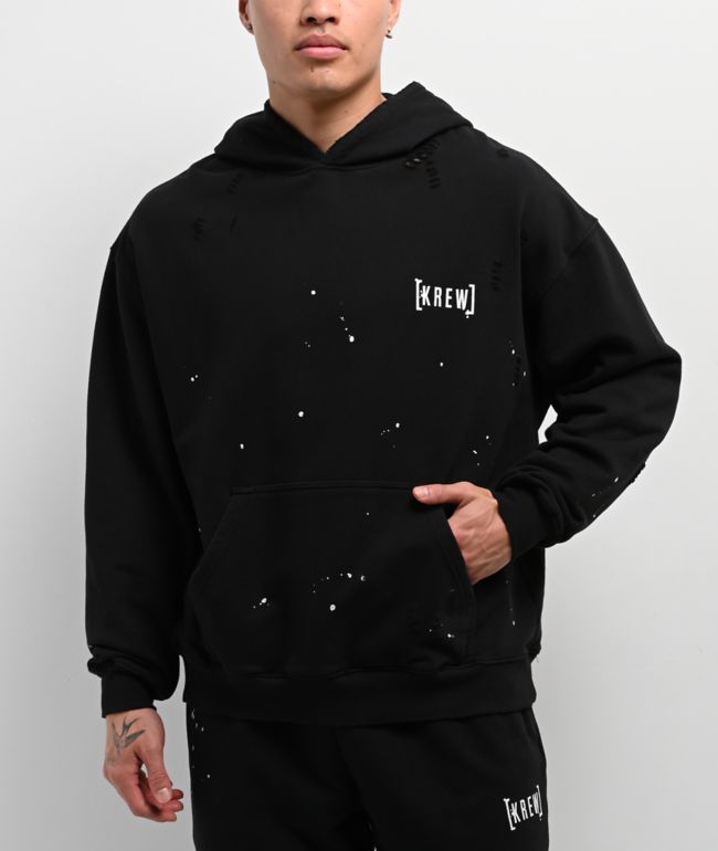 KREW Ripper Faded Black Hoodie - KREW