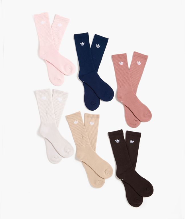 adidas Trefoil Muted 6-Pack Crew Socks - adidas