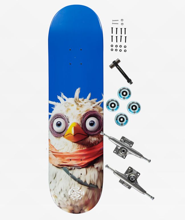 Push Chicken Incomplete 8.25" Skateboard Assembly Kit - Push Skateboarding for a Cause