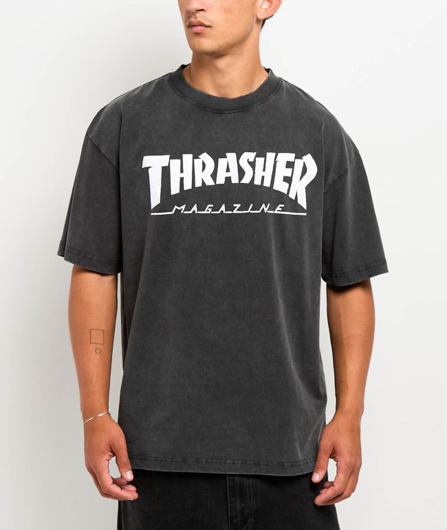 Thrasher Mag Logo Black Wash T-Shirt - Thrasher