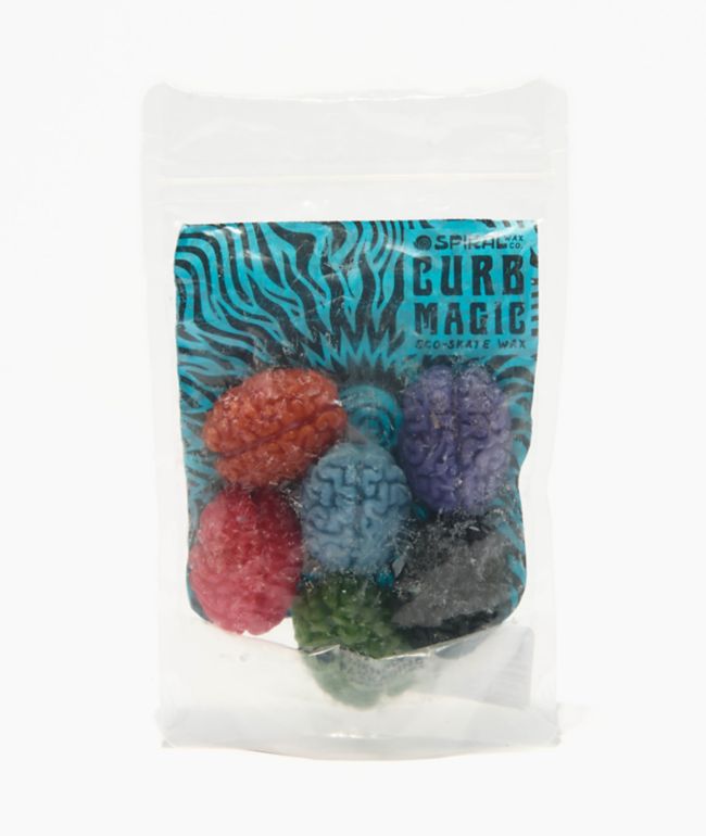 Spiral Mini-Brain Curb Magic Eco 6-Pack Skateboard Wax - Spiral Wax