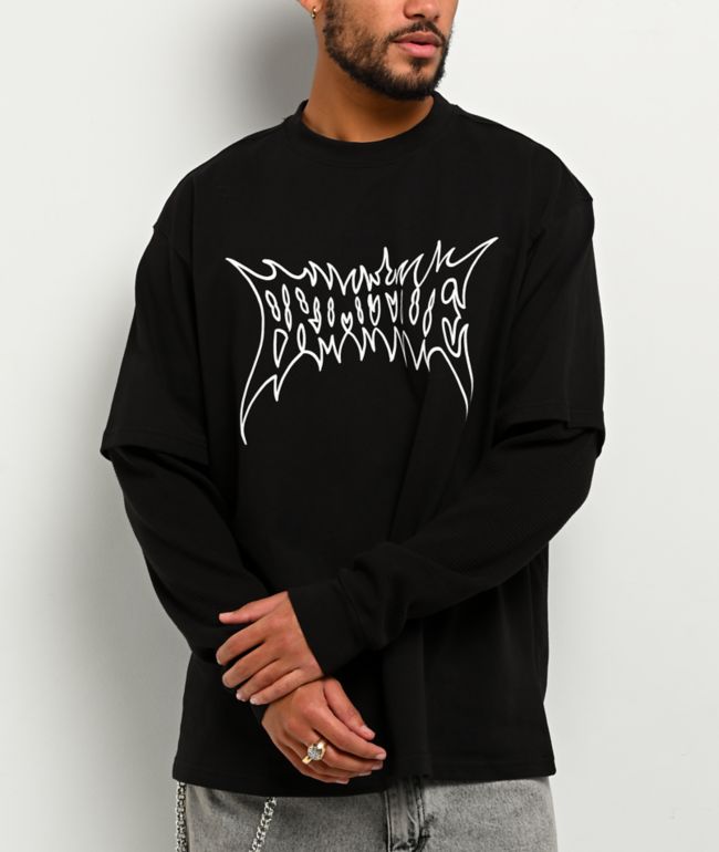 Primitive Threat Black 2Fer Long Sleeve T-Shirt - Primitive